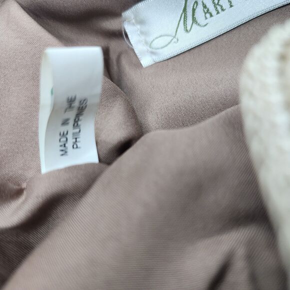 Mary Frances Beaded Quilted Silk Evening Bag Jeweled Feather Accent Purse Handba - Picture 12 of 15